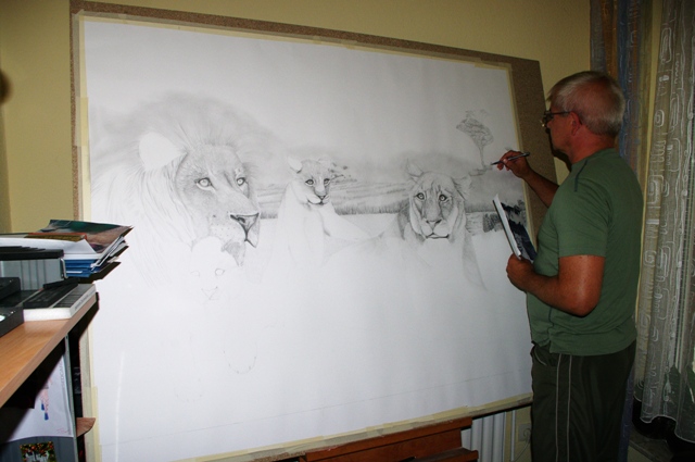 Bleistiftzeichnung Grossformat